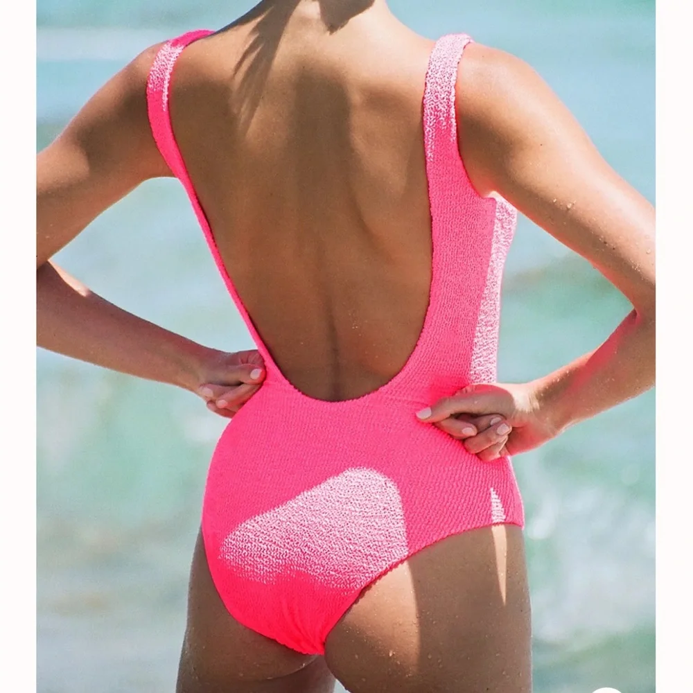 Free People x It’s Now Cool Backless One Piece Swimsuit Pink Medium NWT
